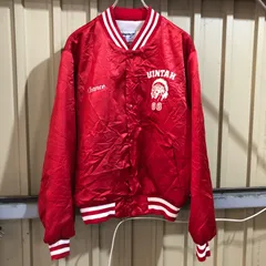 732 Swingster スタジャン レッド M スイングスター USA製 刺繍ロゴ プリント キルティング ナイロンジャケット 古着卸 アメリカ仕入