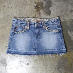 Miss me damage denim mini skirt Y2K ギャル