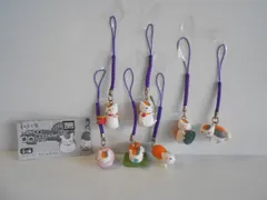 ♯Ktt05Iz 夏目友人帳ニャンコ先生 徒然根付 ストラップ4 : 7種