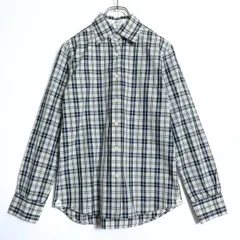 【美品】ニューヨーカー★長袖シャツ ブラウス サイズ9 黒×ベージュ系 チェック柄 綿100％ z16139