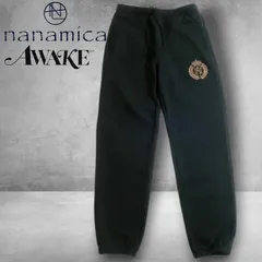 nanamica Awake ナナミカ アウェイク 日本製 Sweat Pants ロゴ刺繍 コットン スウェットパンツ SUHS215 定2.9万 ブラック  ▲059▼30309k07