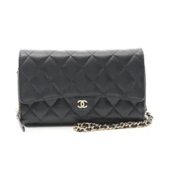 シャネル CHANEL ショルダーバッグ マトラッセ AP3744 ブラック カーフ（牛革） マトラッセ チェーンウォレット レディース Used A