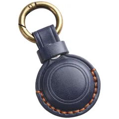 【在庫セール】smasol AirTag ホルダー カバー 本革 QuickPayコイン型 edy コイン 楽天edy 本革 ケース キーカバー (ネイビー)