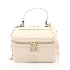 ブルガリ BVLGARI ハンドバッグ セルペンティ ジュエリーボックス バニティバッグ クリーム レザー セルペンティ 2wayバニティバッグ レディース Used A