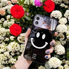 iPhone14 ケース iPhone14Pro ケース スマイル ペアルック スマホケース 記念日 アイフォンケース スマイルミラー ギフト ミラーケース ミラー 鏡面 クリア スマホカバー 鏡面加工 TPU iPhoneケース アイフォーンカバー 化粧鏡 