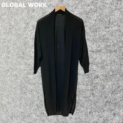 GLOBAL WORK ブラックロングカーディガン Fサイズ