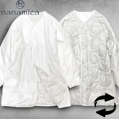 nanamica ナナミカ Reversible Down Coat リバーシブル ノーカラー ダウンコート ダウンジャケット SUBF352 定価4.6万 ナチュラル ▲098▼40306k05