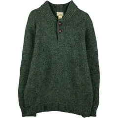 古着 90~00年代 エルエルビーン L.L.Bean ヘンリーネック ラムウールニットセーター メンズM相当 ヴィンテージ/eaa593547