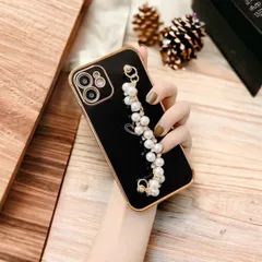 iPhone13Pro ケース iPhoneカバー パールチェーン ハート チェーン付きケース インスタ映え iPhoneケース スマホケース スマホカバー 韓国 可愛い あいふぉんけーす アイフォンケース パール  