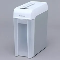 【中古品】KP6HMCS(ホワイトグレー) マイクロカットシュレッダー A4サイズ CD・DVD・カードカット対応