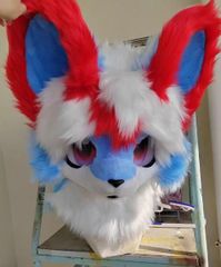 ☆ファースーツ 着ぐるみセット NO.280 犬 青 ブルー ケモノ ファー