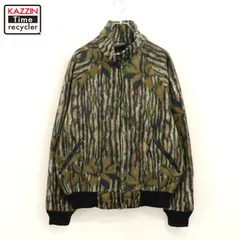 80s vintage リアルツリーカモ フリースジャケット メンズ 表記Lサイズ