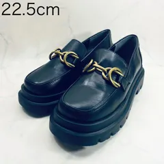 【新品 訳あり】イング　ボリュームソールビットローファー　22.5ｃｍ　黒　ブラック