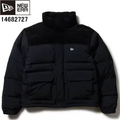 NEW ERA ニューエラ 14682727 ダウンジャケット コーデュロイ コンビ ブラック FW25 メンズジャケット ダウン コーデュロイ生地  ニューエラ14682727 ユニセックスダウンジャケット アウター 男女兼用 ニューエラロゴ おしゃれ 新品