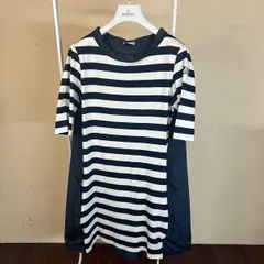 【美品】MONCLER モンクレール半袖ボーダーワンピースxs
