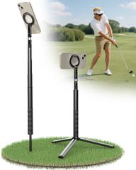 New MOSENVKA Golf Tripod Stand, MagSafe Compatible, Aluminum, Magnetic Phone Holder, Golf Monopod, Adjustable Tripod for Photography, Smartphone Stand, Golf Instruction, with Smartphone Holder, 1.2m Telescoping Pole, Selfie Stick Tripod, Golf Swing Practice, MagSafe