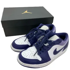 186000 現状品 NIKE ナイキ  AIR JORDAN 1 LOW SkyJ Purple 553558-515  25.5 パープル×ホワイト メンズ