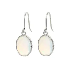 記念日のプレゼントにも最適 プラチナオパールピアス