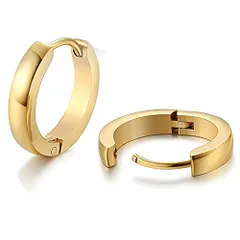 【数量限定】シルバー ブラック ゴールド 金 レディース 銀 黒 メンズ 内径 ピアス 7mm 9mm フープ 12mm リング 14mm 平面 16mm 両耳セット フープピアス 金属アレ対応 ARMA ステンレス