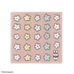 【メール便】ホワイトタイガーとブラックタイガー ミニタオル フルフィーコットンガーゼパイル無撚糸タオルハンカチ ちょっと特別 うさぎ先生 ピンク タオル美術館 プレゼント かわいい キャラクター グッズ 