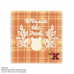 【メール便】くまのプーさん ミニタオル ガーゼパイル タオルハンカチ イニシャルチェック K ディズニー タオル美術館 プレゼント かわいい キャラクター グッズ 