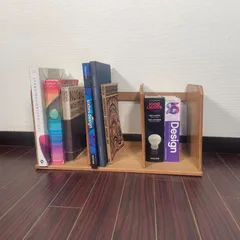 ブックスタンド ハンドメイド 木製 （大）本立て レトロ 古道具 インテリア 本棚