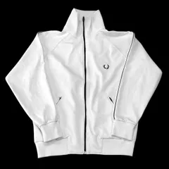80s FREDPERRY Track Jacket フレッドペリー トラックジャケット S相当 白 ジャージ 古着
