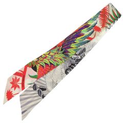 HERMES ツイリーTwilly野生とカモフラージュフクシア 未使用タグ付き① 
