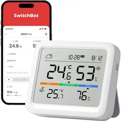 メーカー正規品 新品 SwitchBot スイッチボット 温湿度計 プロ 温度計 湿度計 快適指数 大画面 デジタル 天気予報 W4900000
