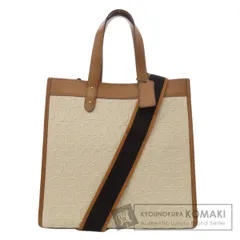 COACH コーチ 89165 フィールドトート シグネチャー 2WAY ハンドバッグ キャンバス レザー レディース [中古]