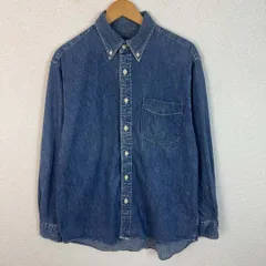 Old UNIQLO ユニクロ デニムシャツ BDシャツ ブルー Mサイズ メンズ 古着 アメカジ