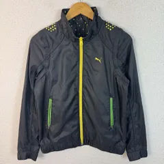PUMA プーマ ウインドブレーカー リバーシブル ブラック レディース 古着 スポーツMIX