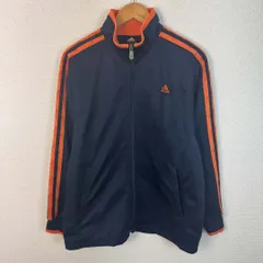 adidas アディダス トラックジャケット スリーストライプス ネイビー Sサイズ メンズ 古着 スポーツMIX