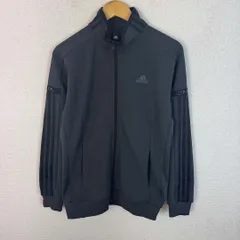 adidas アディダス トラックジャケット スリーストライプス チャコールグレー Mサイズ メンズ 古着 スポーツMIX