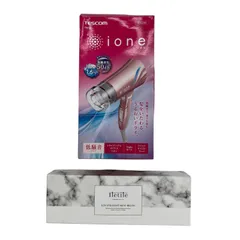 186000 動作確認済み TESCOM ione マイナスイオンヘアドライヤー TID730 ／ Iletile イオンストレートヒートブラシ Q20 2点まとめ売り