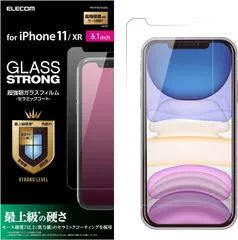 134 エレコム iPhone 11 / iPhone XR 強化ガラス フィルム モース硬度7 [硬さ最上級のセラミックコート] PM-A19CFLGGC