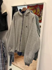 90s adidas アディダス リバーシブル Spellout ジップアップ ジャケット