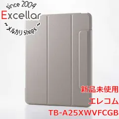 [bn:10] ELECOM　13インチiPad Air(M3/M2) フラップケース 薄型軽量 カラーエッジ 背面クリア　TB-A25XWVFCGB　グレージュ
