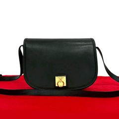 極 美品 CELINE セリーヌ ブギーバッグ トリオンフ ロゴ 金具 レザー