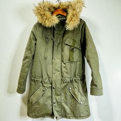JILL STUART　ジルスチュアート モッズコート ライナー ミリタリー　カーキ　ラクーンファー　取り外し可　S 092-251062