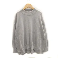 アースミュージック&エコロジー EARTH MUSIC & ECOLOGY ニット カットソー 長袖 ボトルネック 無地 F グレー /MS42