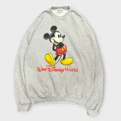 Disney Vintage 90s ディズニースウェット Mickey Mouse ミッキーマウス Walt Disney World 古着 ヴィンテージ グレー
