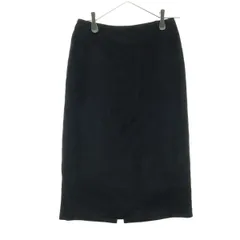 美品 IENA イエナ ミディ丈 ウール タイトスカート 38 ブラック レディース 古着