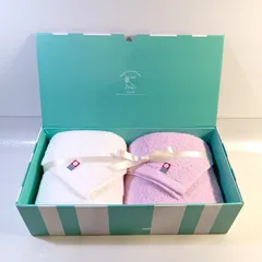 今治 フェイスタオル2枚 ホワイト＆ピンクセット　[管理No.：K10853_E4_60]