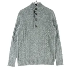 美品 23ku HOMME 23区オム 長袖 ニット 46 グレー系 メンズ 古着
