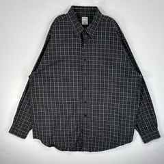 古着 ブルックスブラザーズ Brooks Brothers 長袖シャツ ボタンダウン 大きいサイズ REGULAR FIT XL  ダークグレー系 チェック メンズ