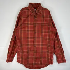 古着 ブルックスブラザーズ Brooks Brothers 長袖シャツ REGULAR FIT チェック 胸ポケ S  オレンジ系 マルチカラー メンズ