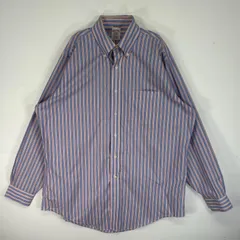 古着 ブルックスブラザーズ Brooks Brothers 長袖シャツ ストライプ 胸ポケ TRADITIONAL FIT L  ブルー系 マルチカラー メンズ