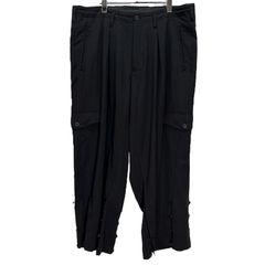 美品 ヨウジヤマモト プールオム ハカマパンツ ウールギャバ 25AW