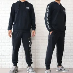 スウェット 上下セット メンズ エンポリオ アルマーニ パーカー/フーディ ブランドロゴ ジョガーパンツ セットアップ EA7 8NPPC3 PJ05Z